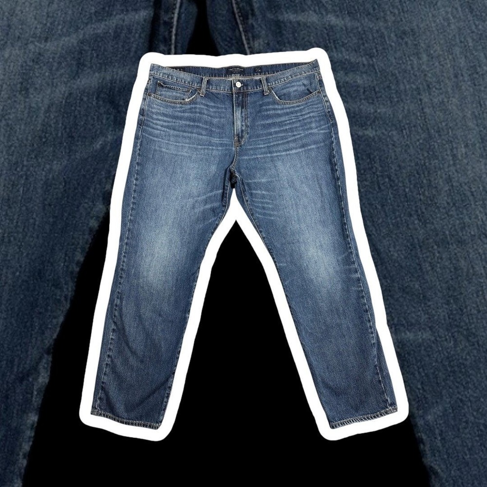 Lucky Brand 121 Slim Straight Jeans Mens 40x30 Blue Denim Medium Wash Classic